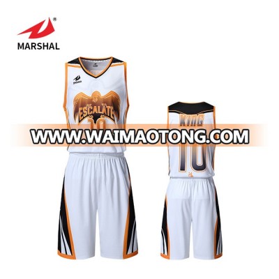 wholesale white color make your own design  cheap youth basketball uniforms